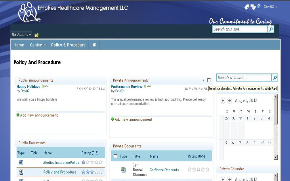 Employee Intranet Portal